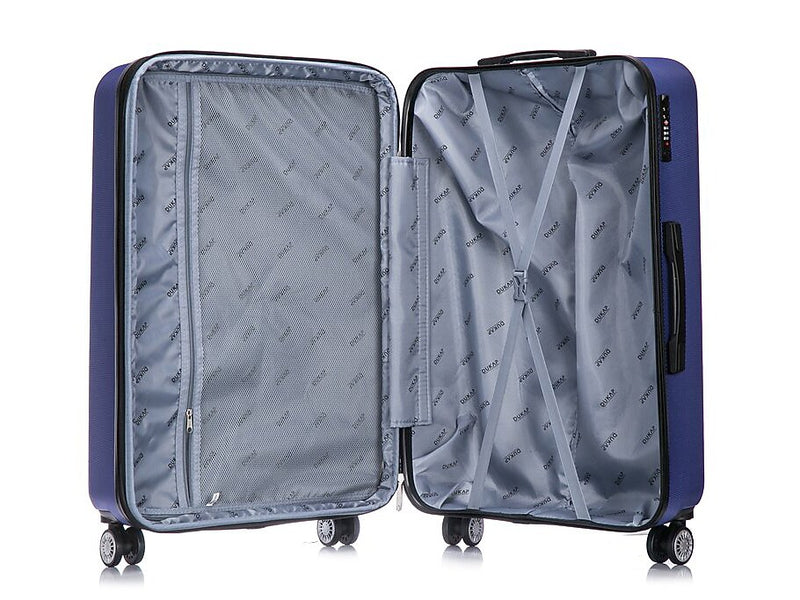 DUKAP Crypto 19.75" Hardside Carry-On Suitcase, 4-Wheeled Spinner, TSA Checkpoint Friendly, Blue (DKCRY00S-BLU)