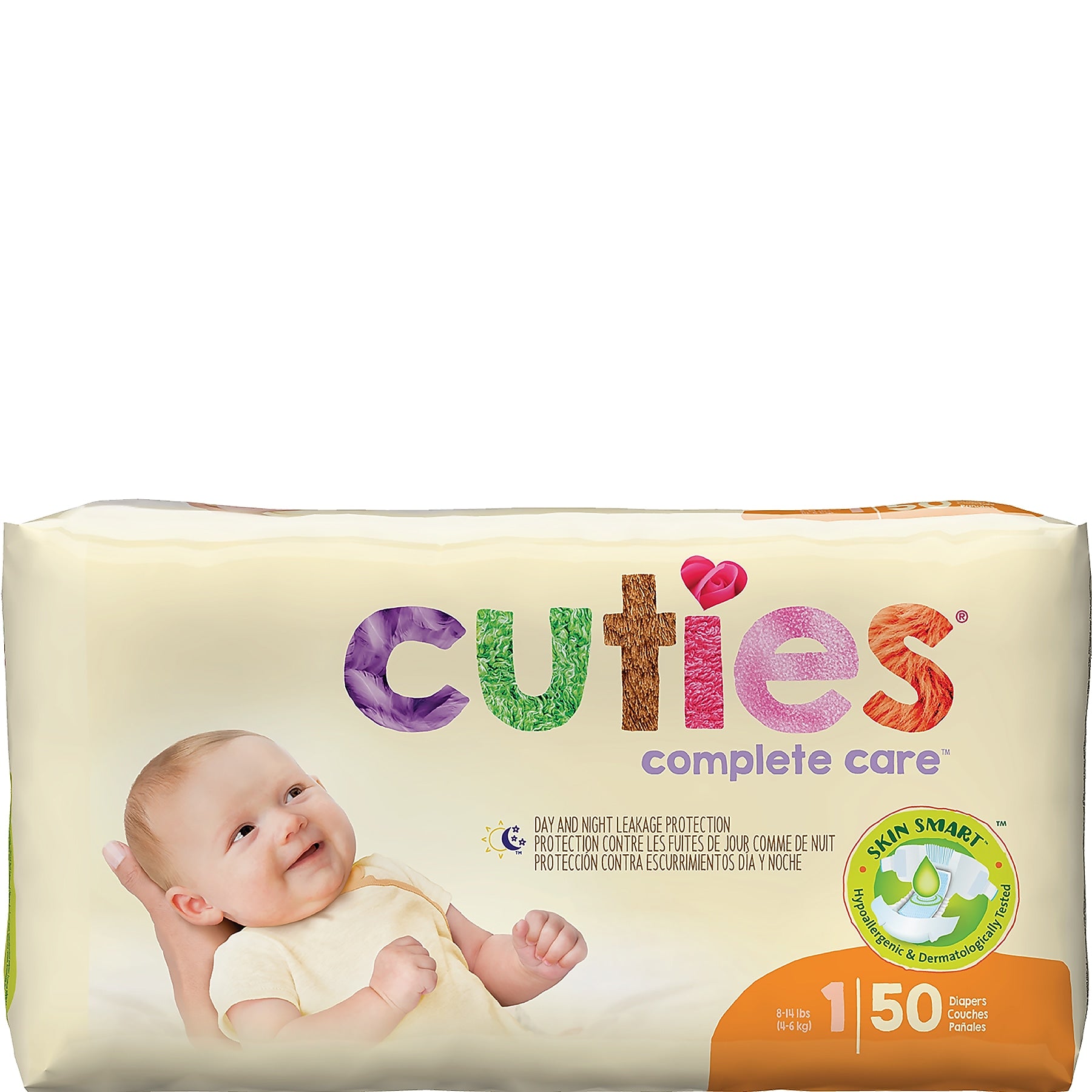 Cuties Complete Care Baby Diapers, Size 1, 200 count (CR0001)