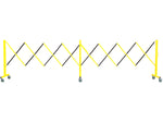 Queue Solutions FlexPro 160 37" x 16' Steel/Aluminum Crowd Control Barricade, Yellow/Black (FPA160-YB)