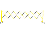 Queue Solutions FlexPro 110 37" x 13' Steel/Aluminum Crowd Control Barricade, Yellow/Black (FPA110-YB)