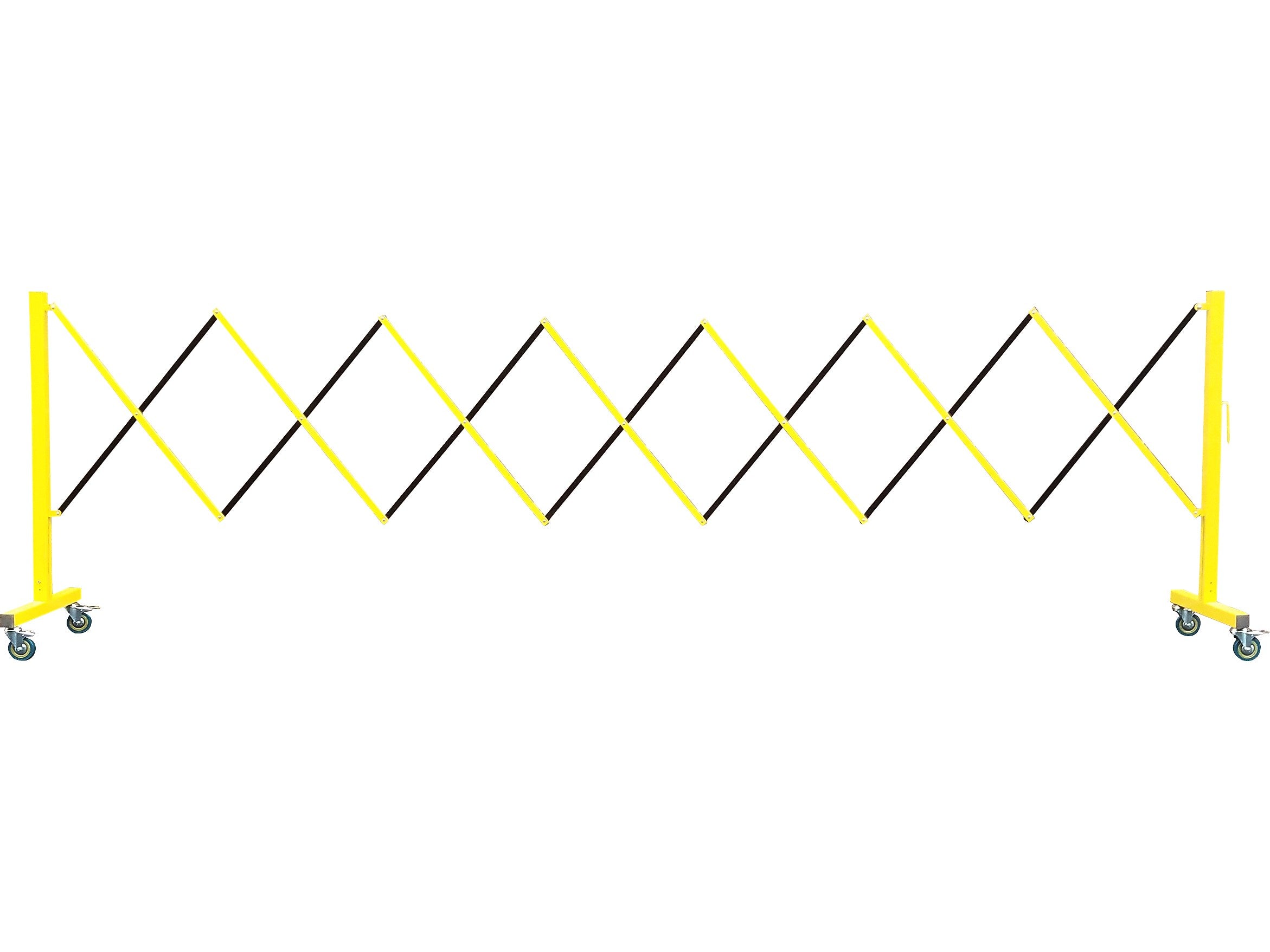 Queue Solutions FlexPro 110 37" x 13' Steel/Aluminum Crowd Control Barricade, Yellow/Black (FPA110-YB)