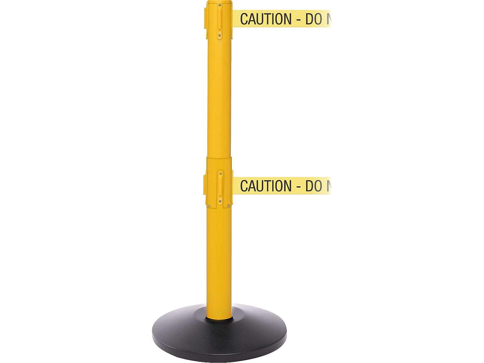 Queue Solutions SafetyPro Twin 250 2" Steel Crowd Control Barrier, Yellow (SPROTwin250Y-YBC110)
