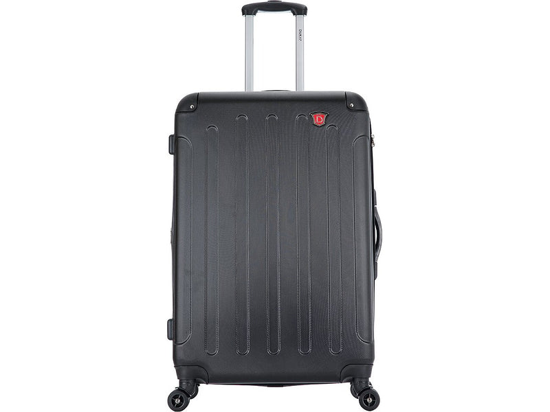 DUKAP Intely 3-Piece Hardside Spinner Luggage Set, TSA Checkpoint Friendly, Black (DKINTSML-BLK)