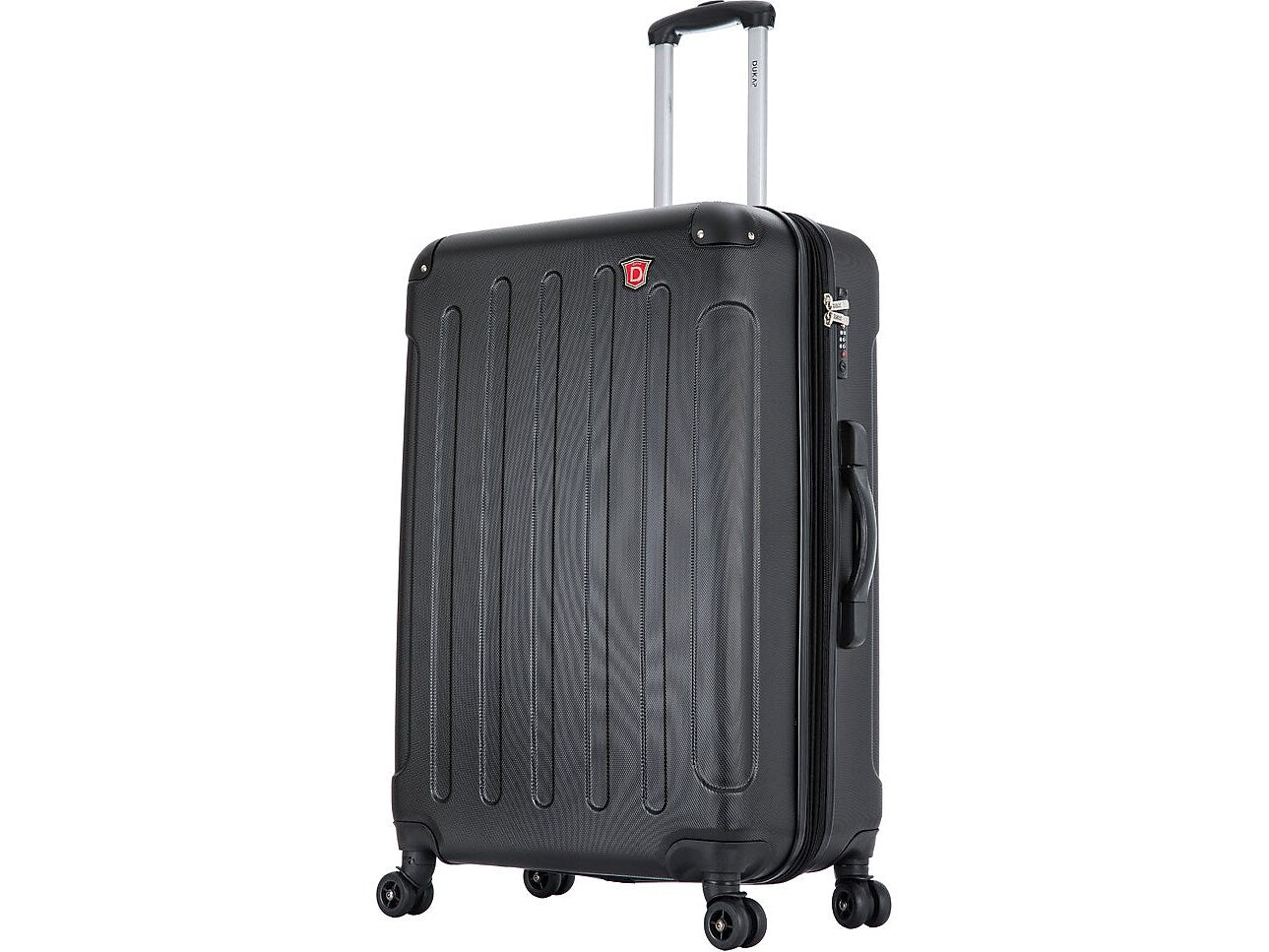 DUKAP Intely 28" Hardside Suitcase, 4-Wheeled Spinner, TSA Checkpoint Friendly, Black (DKINT00M-BLK)