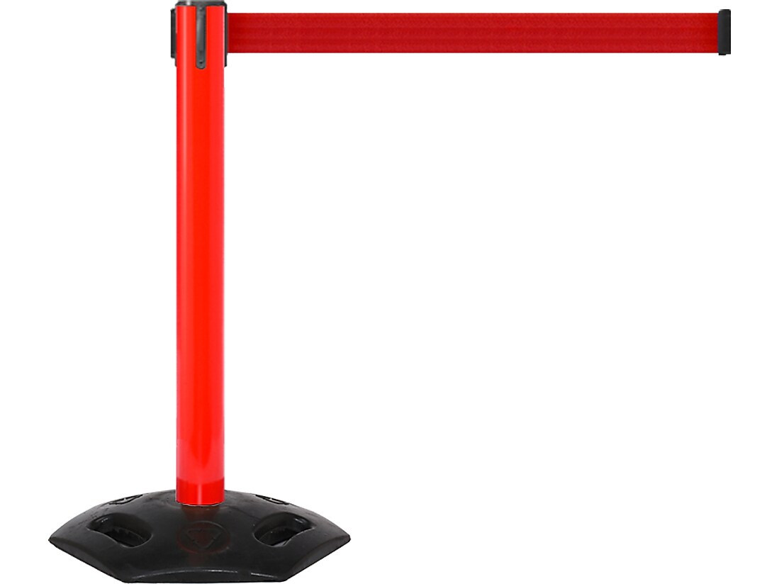 Queue Solutions WeatherMaster 300 2" Nylon Crowd Control Belt Barrier, Red (WMR300R-RD160)