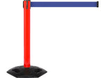 Queue Solutions WeatherMaster 300 2" Nylon Crowd Control Belt Barrier, Red/Blue (WMR300R-BL160)