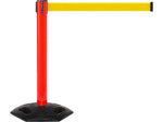 Queue Solutions WeatherMaster 300 2" Nylon Crowd Control Belt Barrier, Red/Yellow (WMR300R-YW160)