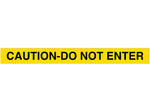 Queue Solutions WeatherMaster 250 2" Yellow Nylon Crowd Control Belt Barrier, Yellow - CAUTION DO NOT ENTRY (WMR250Y-YBC110)