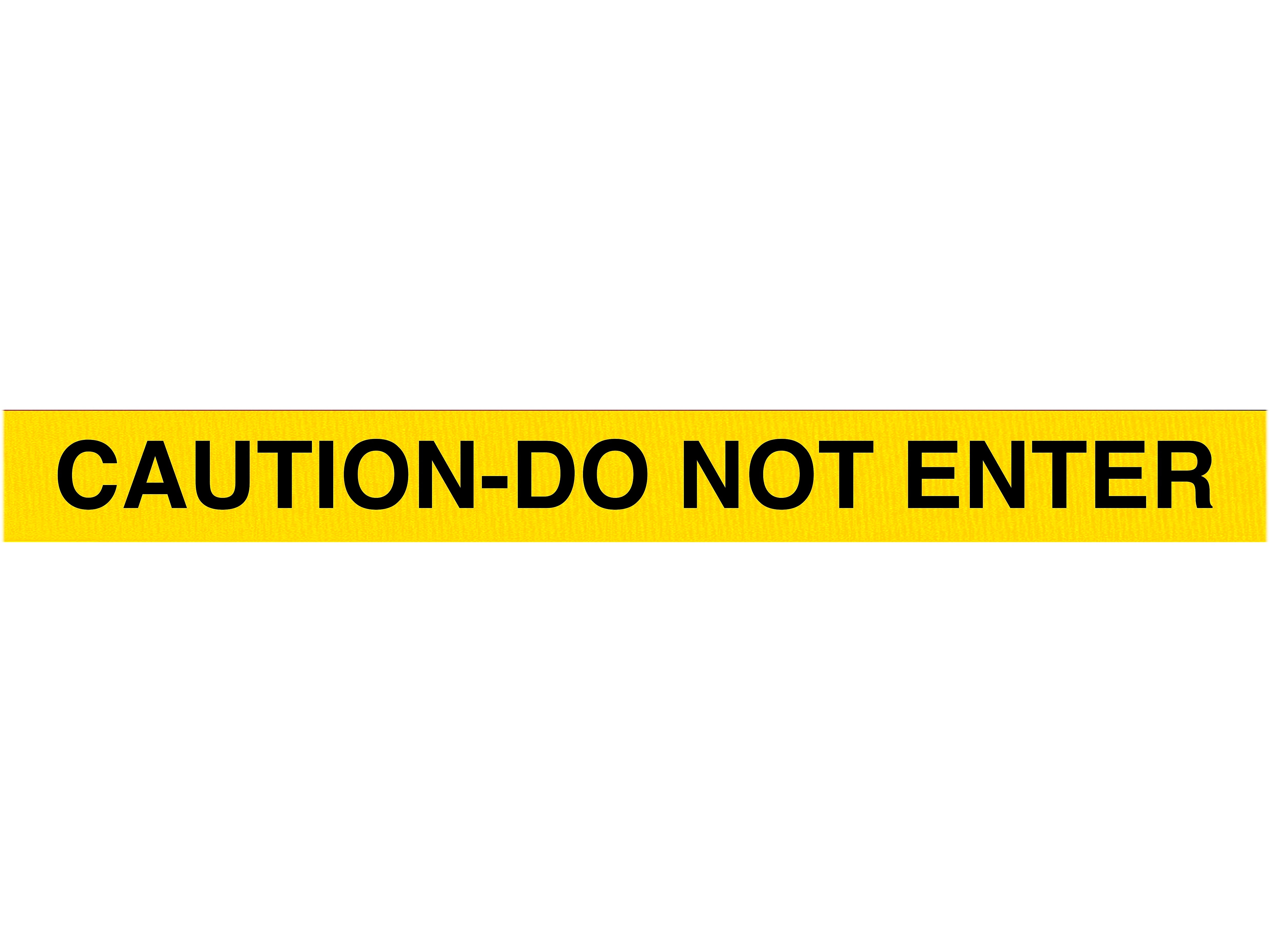 Queue Solutions WeatherMaster 250 2" Yellow Nylon Crowd Control Belt Barrier, Yellow - CAUTION DO NOT ENTRY (WMR250Y-YBC110)
