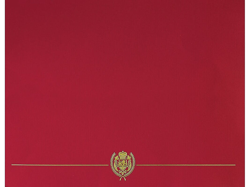 Great Papers Classic Crest Certificate Holders, 12" x 9.38", Red, 50/Pack (903031PK10)