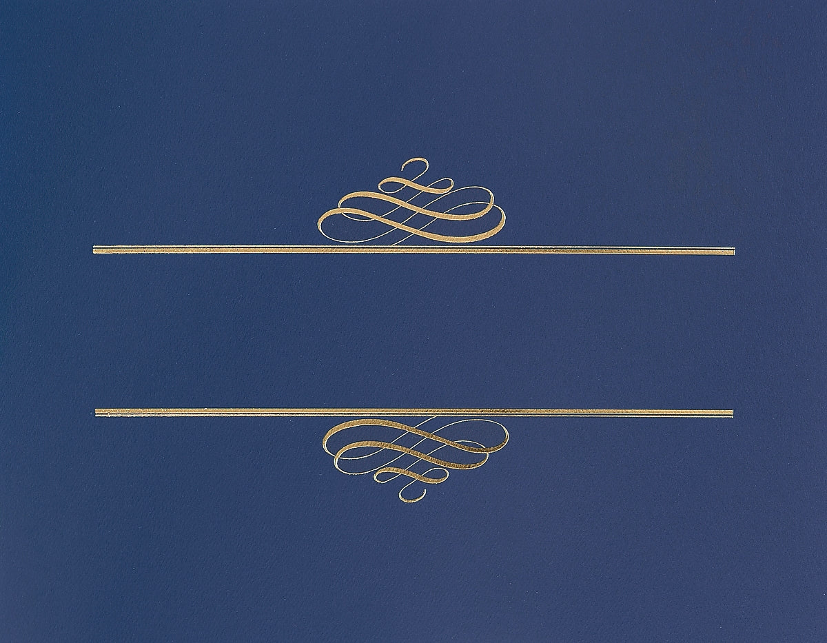 Great Papers Embossed Foil Certificate Holders, 8.5" x 11", Navy, 5/Pack (903119)