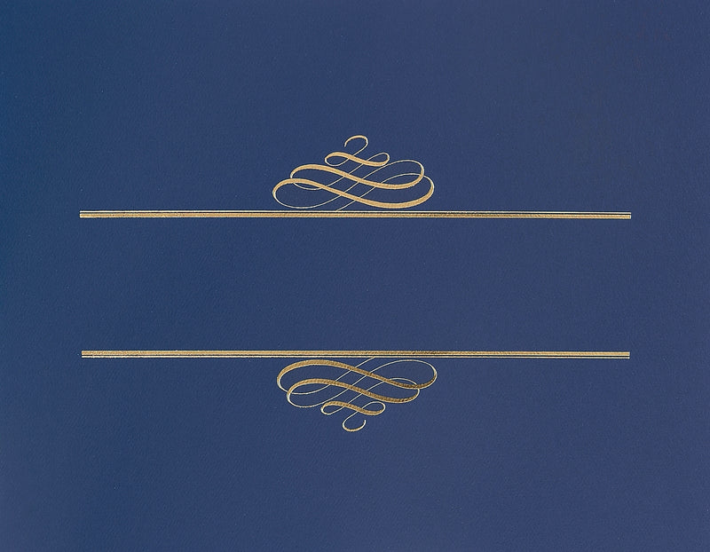 Great Papers Embossed Foil Certificate Holders, 8.5" x 11", Navy, 5/Pack (903119)