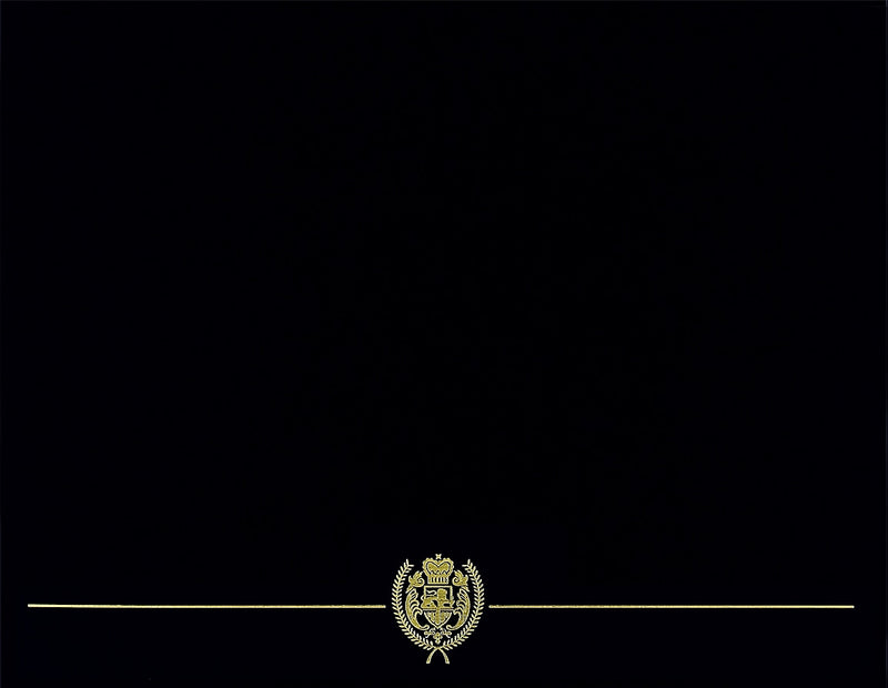 Great Papers Classic Crest Certificate Holders, 8.5" x 11", Black, 5/Pack (903117S)