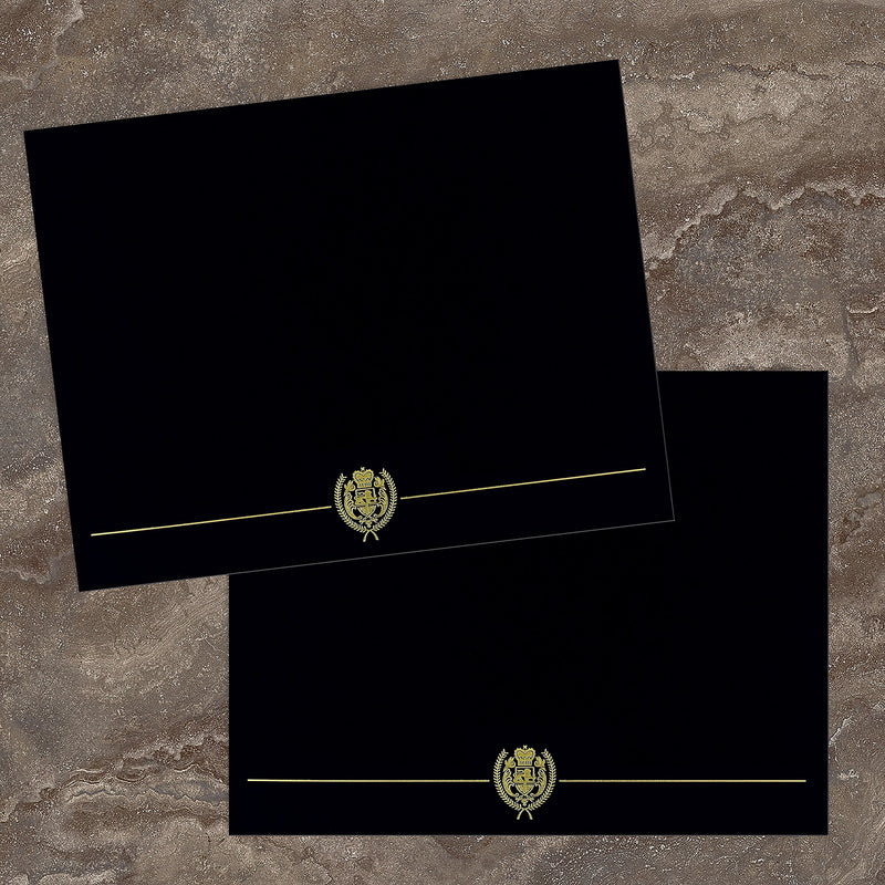 Great Papers Classic Crest Certificate Holders, 8.5" x 11", Black, 5/Pack (903117S)