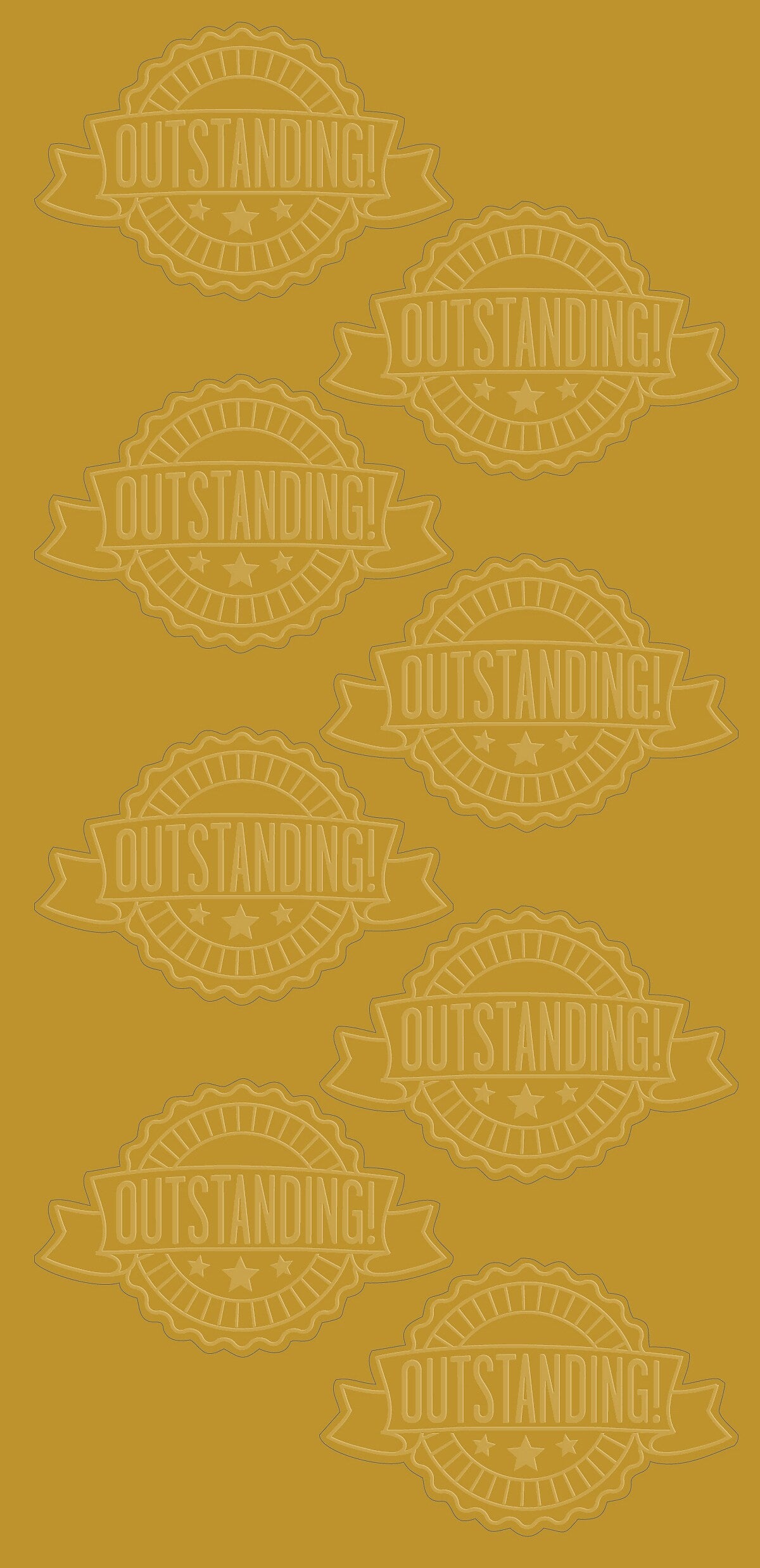 Great Papers! Outstanding Ribbon Foil Seal, Gold, 48/Pack (20104102)