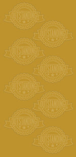 Great Papers! Outstanding Ribbon Foil Seal, Gold, 48/Pack (20104102)