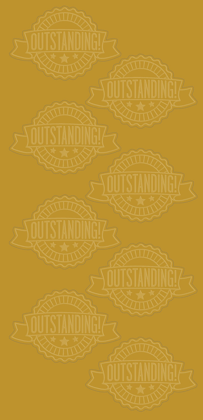Great Papers! Outstanding Ribbon Foil Seal, Gold, 48/Pack (20104102)