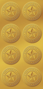 Great Papers Star Achievement Certificate Seals, 1.75" Diameter, Gold, 96 Seals/Pack (903419PK2)