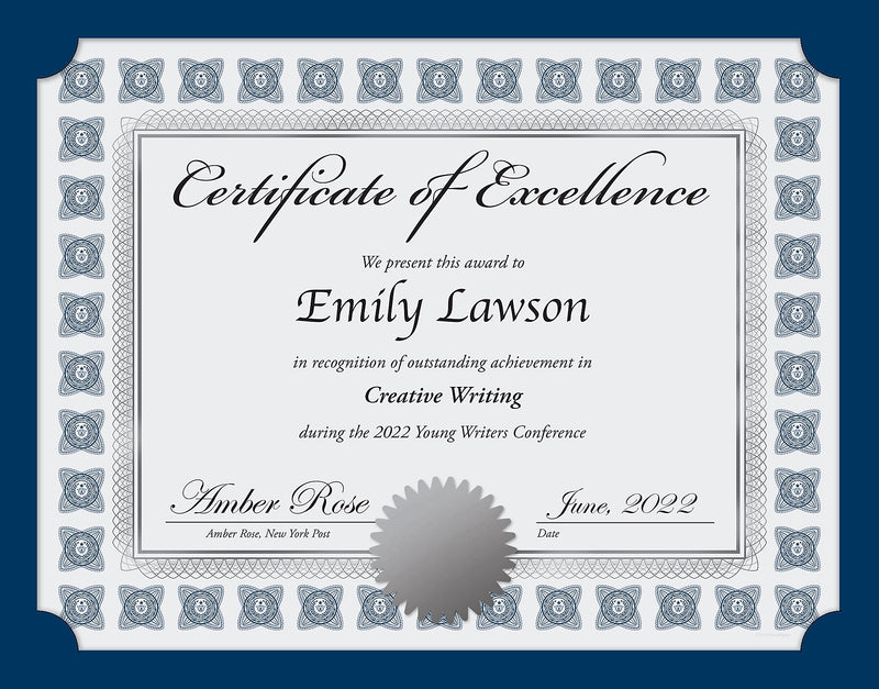 Great Papers Silver Scholar Certificates, 8.5" x 11", Multicolor, 30/Pack (2015074KIT)