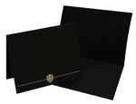 Great Papers Classic Crest Certificate Holders, 9.34" x 12", Black/Gold, 50/Pack (903117PK10)