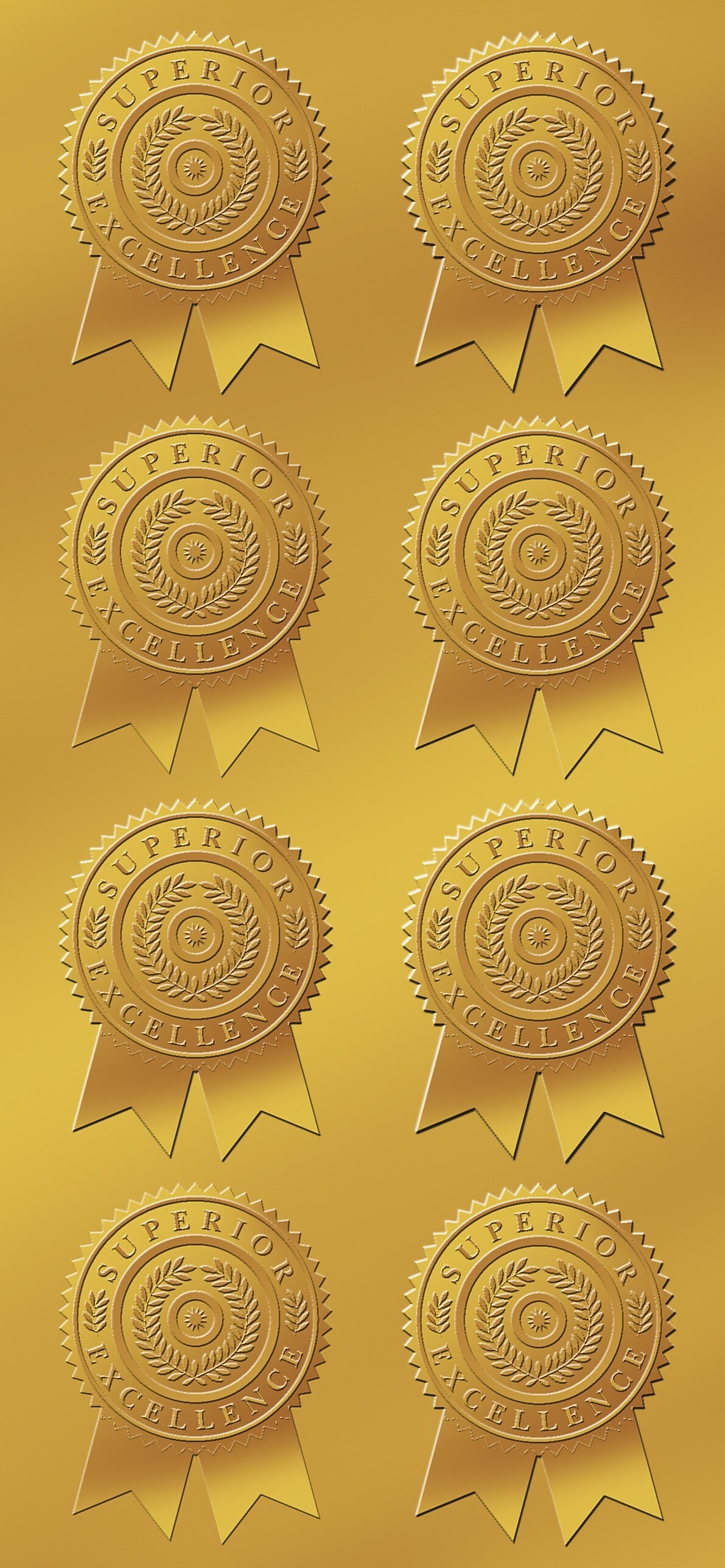 Great Papers! Star Burst Certificate Seals, 2" x 1", Gold, 48/Pack (903418)