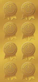 Great Papers! Star Burst Certificate Seals, 2" x 1", Gold, 48/Pack (903418)