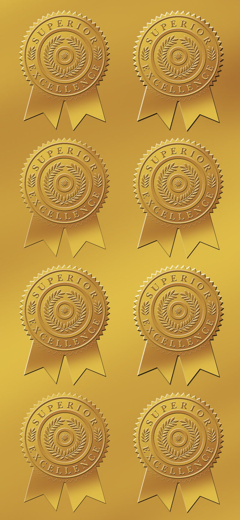 Great Papers! Star Burst Certificate Seals, 2" x 1", Gold, 48/Pack (903418)