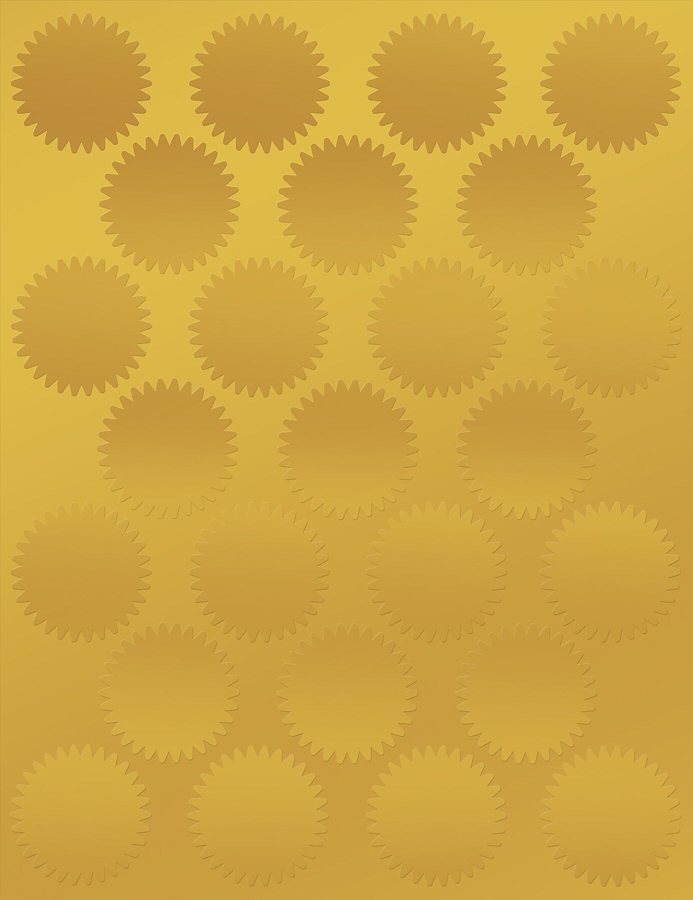 Great Papers Gold Foil Value Certificate Seals, 1.75" Diameter, 100/Pack (949351)