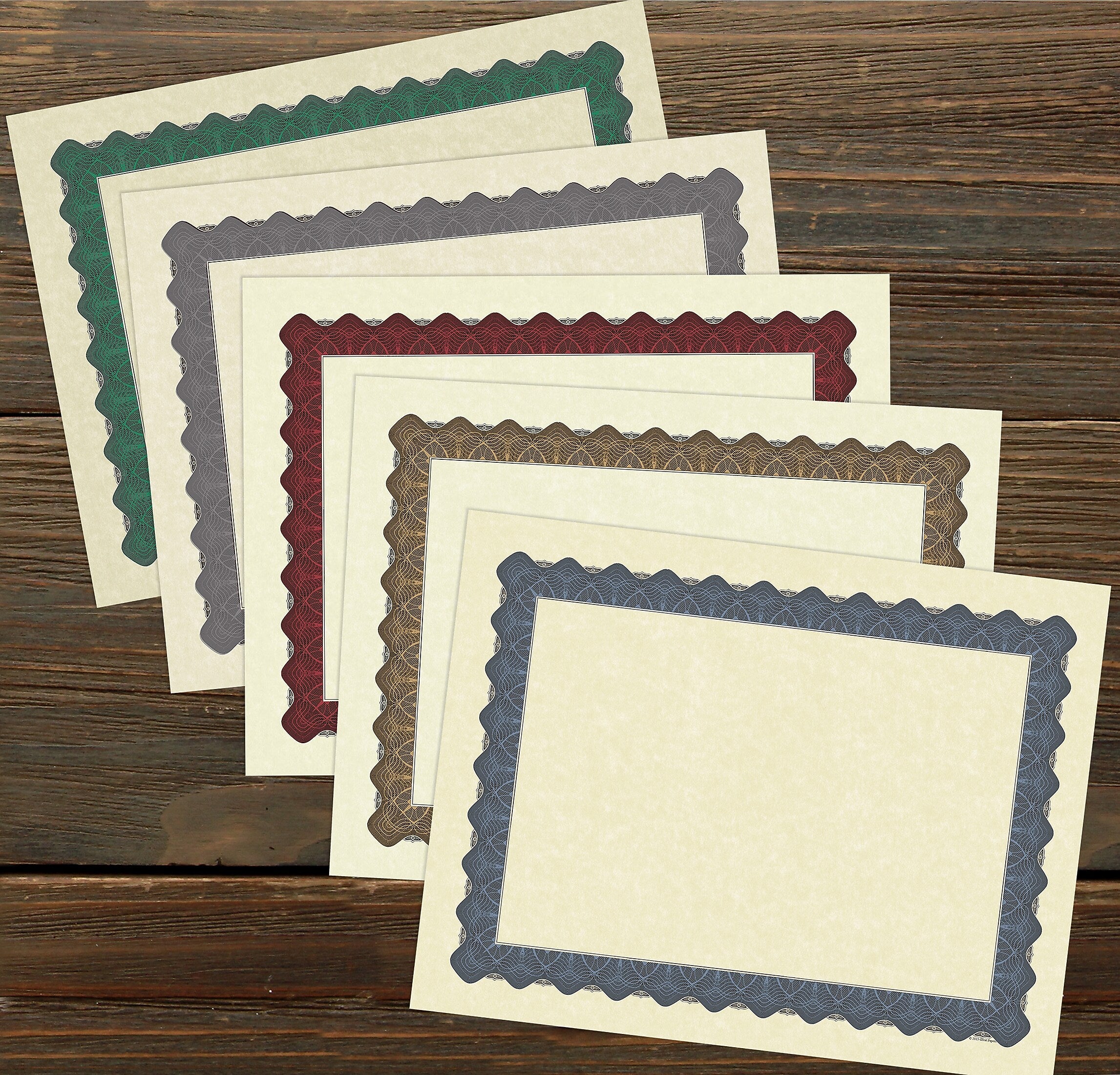 Great Papers Certificate Kits, 9.375" x 12", Multicolor, 25 Kits/Pack (2013317)