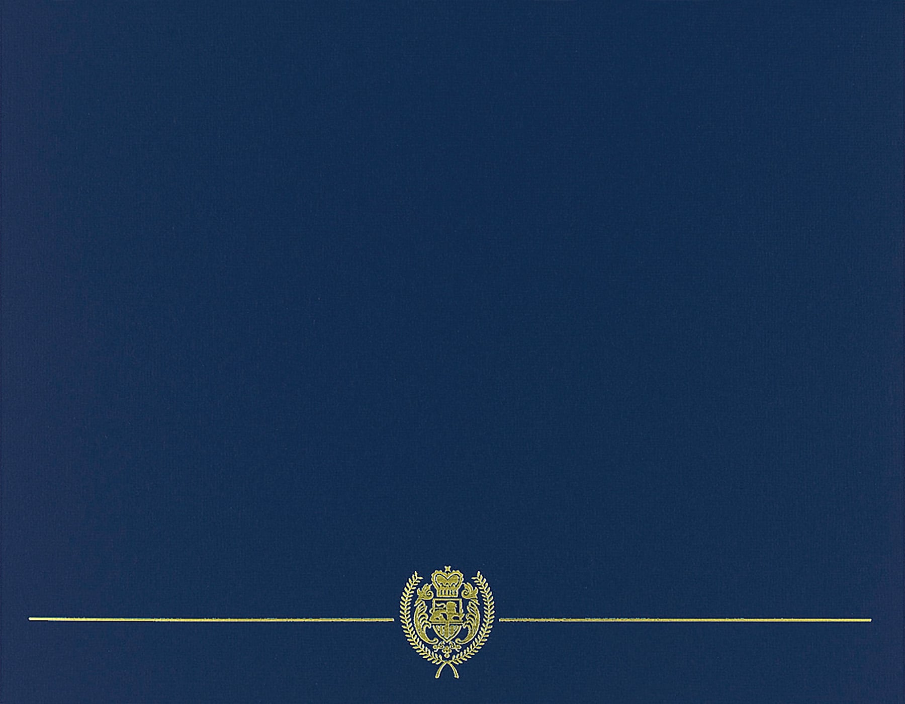 Great Papers Classic Crest Certificate Holders, 8.5" x 11", Navy, 5/Pack (903115)