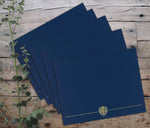 Great Papers Classic Crest Certificate Holders, 8.5" x 11", Navy, 5/Pack (903115)
