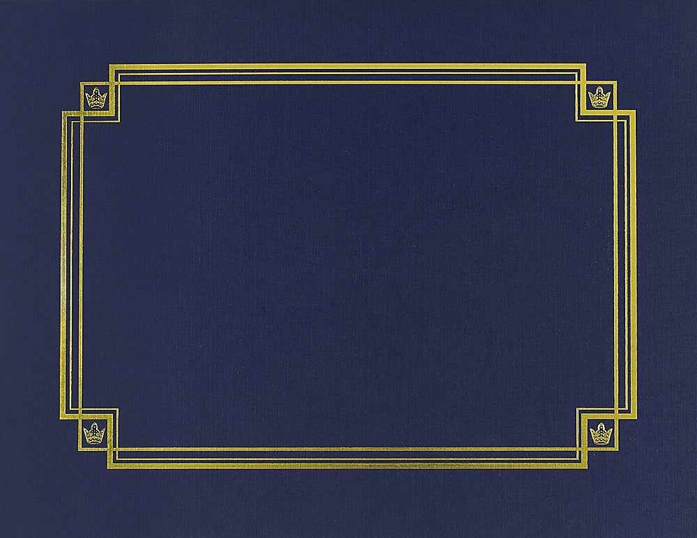 Great Papers Certificate Holders, 9.75" x 12.5", Navy, 3/Pack (938903)