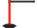 Queue Solutions WeatherMaster 300 2" Nylon Crowd Control Belt Barrier, Red/Black (WMR300R-BK160)