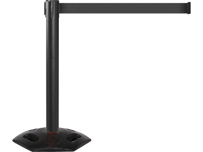 Queue Solutions WeatherMaster 300 2" Nylon Crowd Control Belt Barrier, Black (WMR300B-BK160)