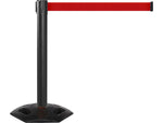 Queue Solutions WeatherMaster 300 2" Nylon Crowd Control Belt Barrier, Black/Red (WMR300B-RD160)