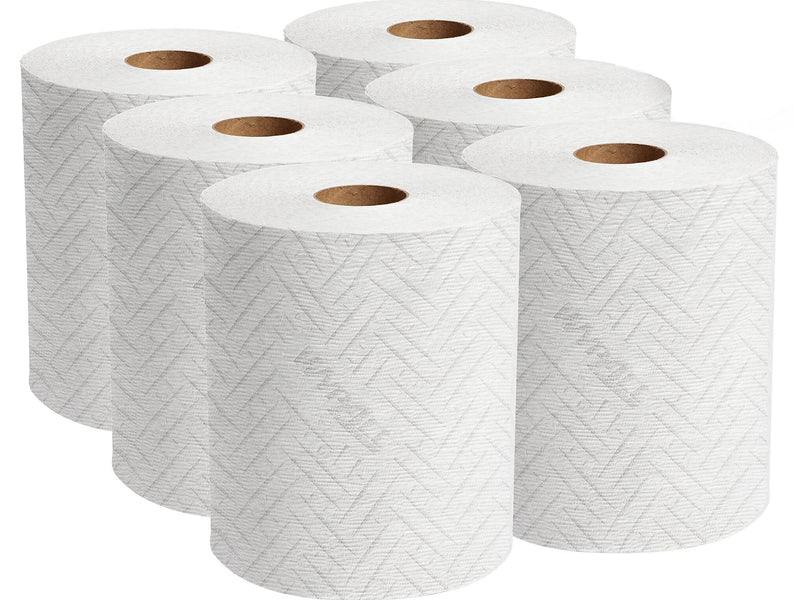 WypAll L10 Cleaning Towels, 7" x 11", White, 340 Sheets/Roll, 6 Rolls/Pack, 6/Carton (53734)