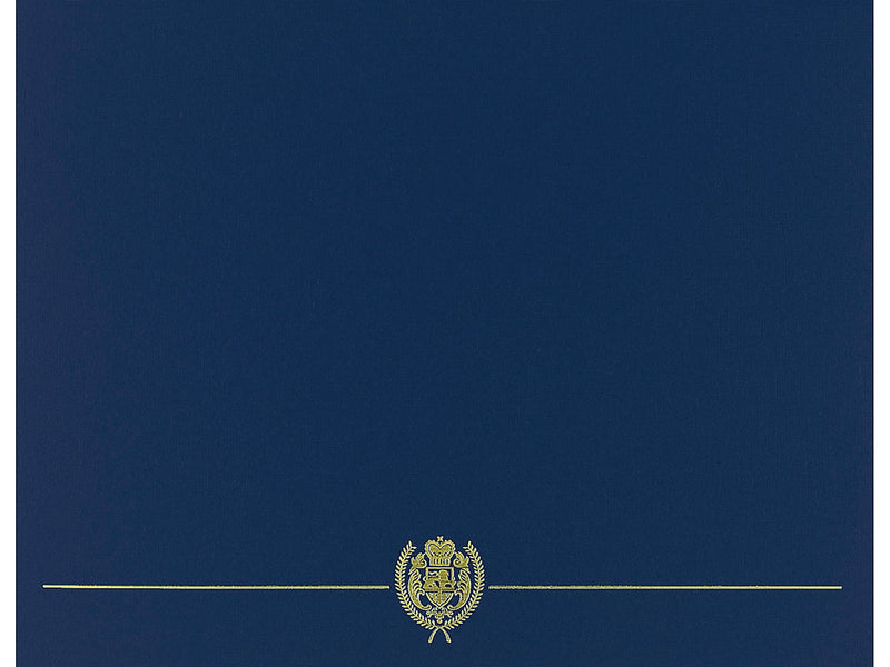 Great Papers Classic Crest Certificate Holders, 12" x 9.38", Navy, 25/Pack (903115PK5)