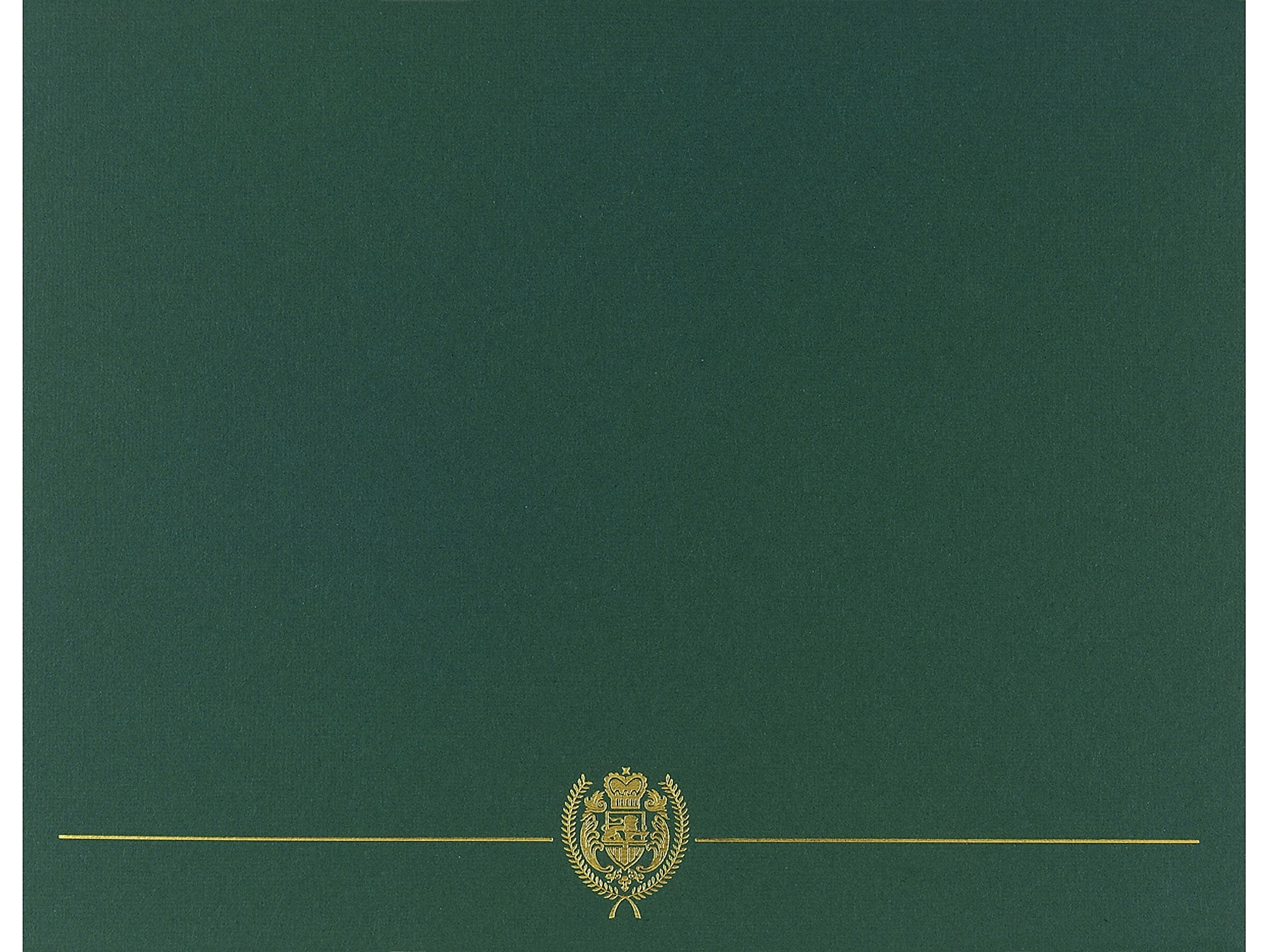 Great Papers Classic Crest Certificate Holders, 12" x 9.38", Hunter Green, 50/Pack (903118PK10)