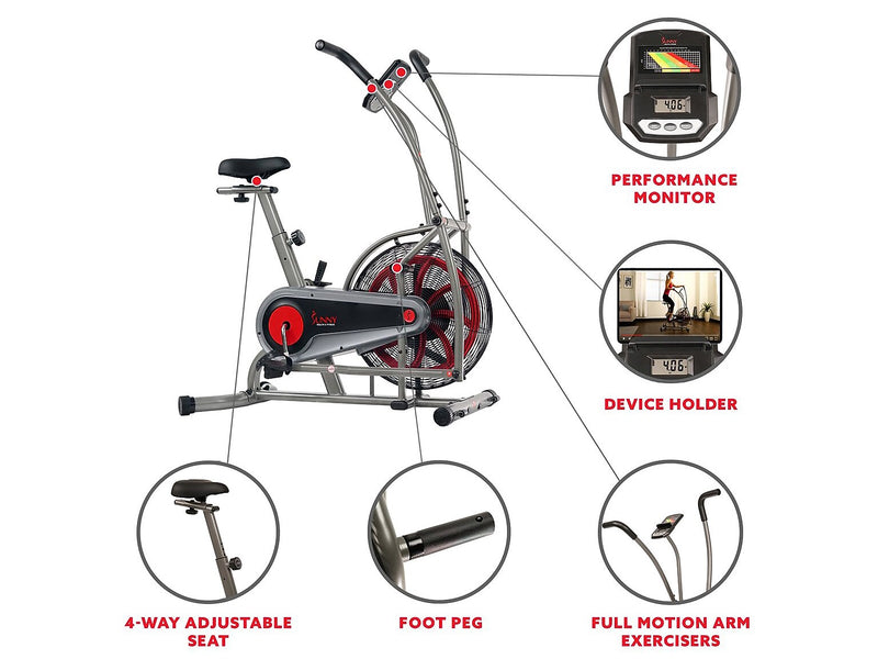 Sunny Health and Fitness Motion Air Bike (SF-B2916)