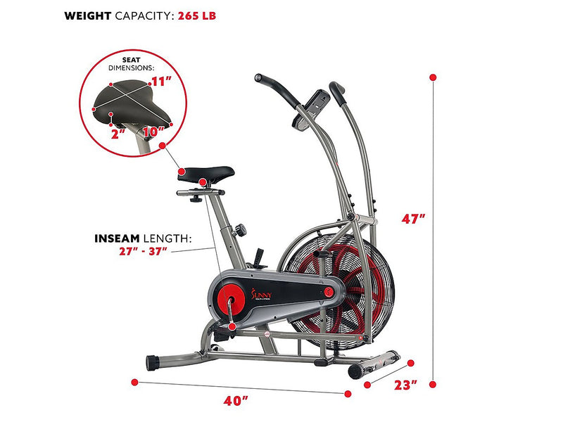 Sunny Health and Fitness Motion Air Bike (SF-B2916)