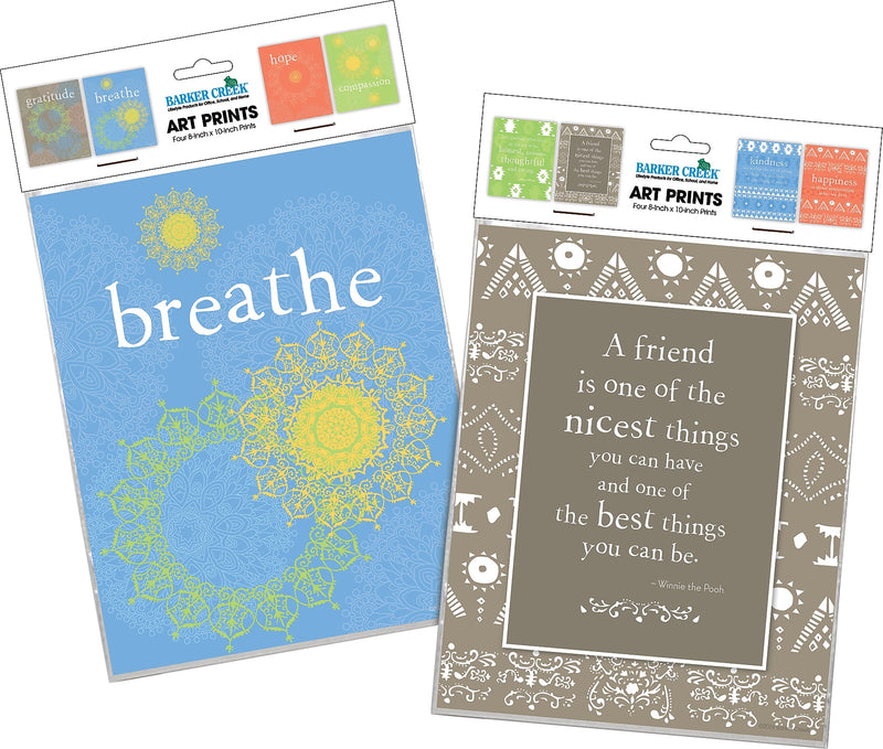 Barker Creek Be Kind Motivational Art Prints, 8/Set (4187)