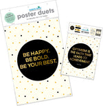 Barker Creek Be Happy Be Bold Motivational Art Prints & Posters Set, 6/Set (4211)