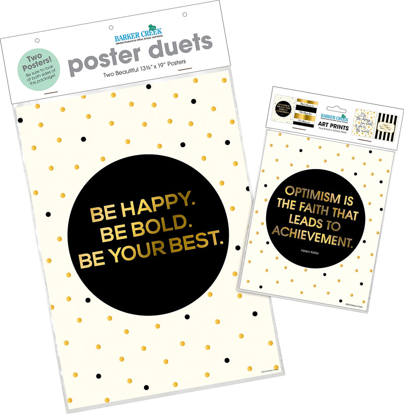 Barker Creek Be Happy Be Bold Motivational Art Prints & Posters Set, 6/Set (4211)