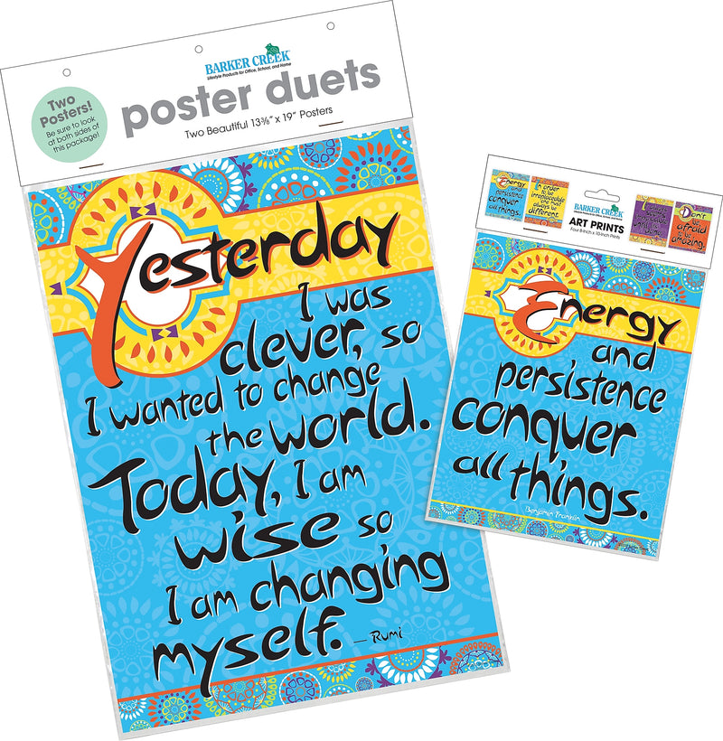 Barker Creek Yes You Can Motivational Art Prints & Posters Set, 6/Set (4212)
