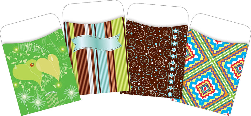 Barker Creek Nature's Colors Library Pockets, 5.125" x 3.5", 120/Set (4063)