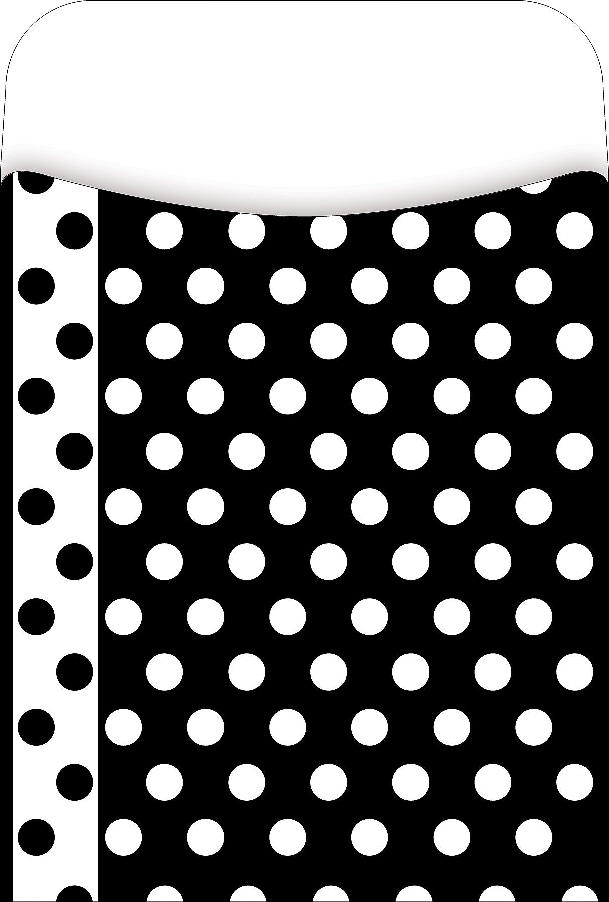 Barker Creek Black & White Library Pockets, 5.125" x 3.5", 90/Set (4067)