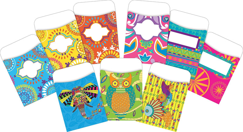 Barker Creek Colorful Library Pockets, 5.125" x 3.5", 90/Set (4068)