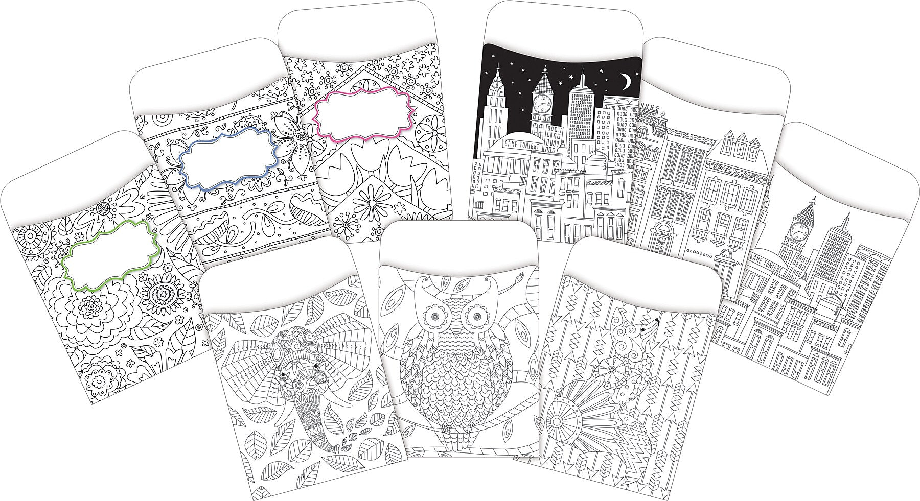 Barker Creek Color Me! Library Pockets, 5.125" x 3.5", 90/Set (4069)