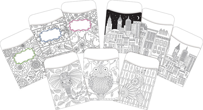Barker Creek Color Me! Library Pockets, 5.125" x 3.5", 90/Set (4069)