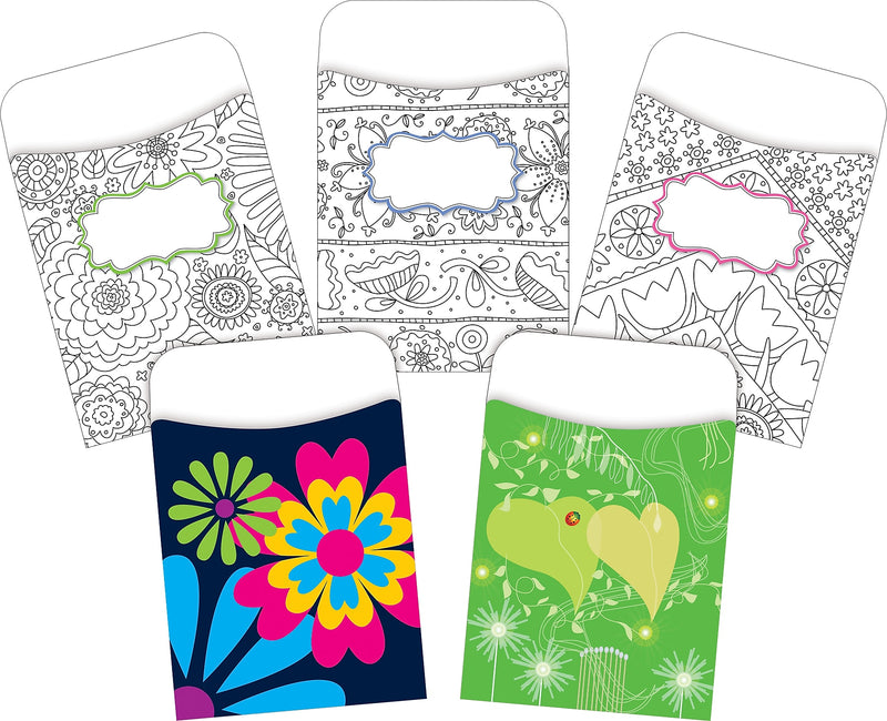 Barker Creek Garden Library Pockets, 5.125" x 3.5", 90/Set (4074)